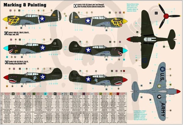 MCRZD202 P-40E Aleutian Tiger 1:72 Startset