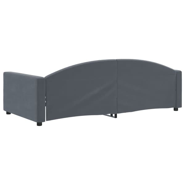 vidaXL Bäddsoffa mörkgrå 100x200 cm sammet