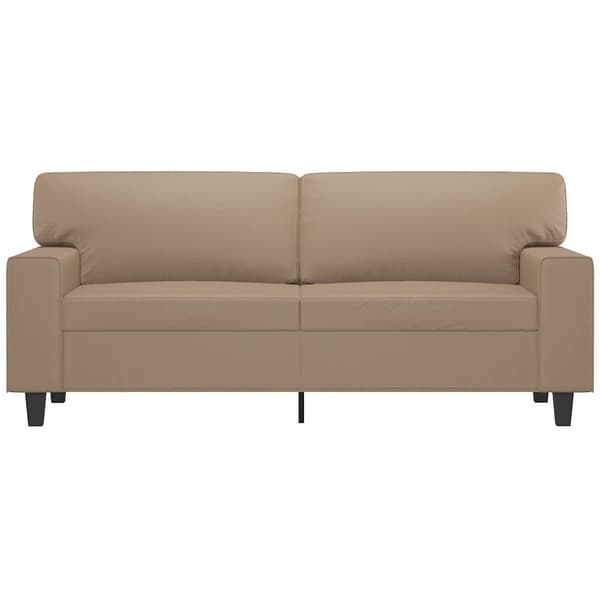 vidaXL 2-sitssoffa, Cappuccino, 140 cm, konstläder
