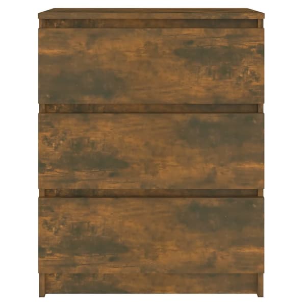 vidaXL kommode, røget eg, 60x35x76 cm, træbaseret materiale