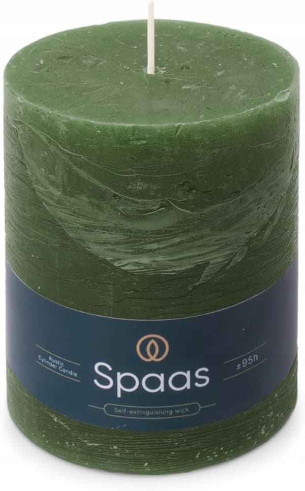 Spaas Rustikt Bloklys 100/130 mm 95 timer, Mørkegrøn