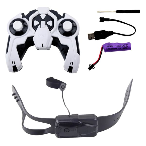 TOOBY Robothund Fjernstyret RC 360° Lys Lyde Sort og Hvid