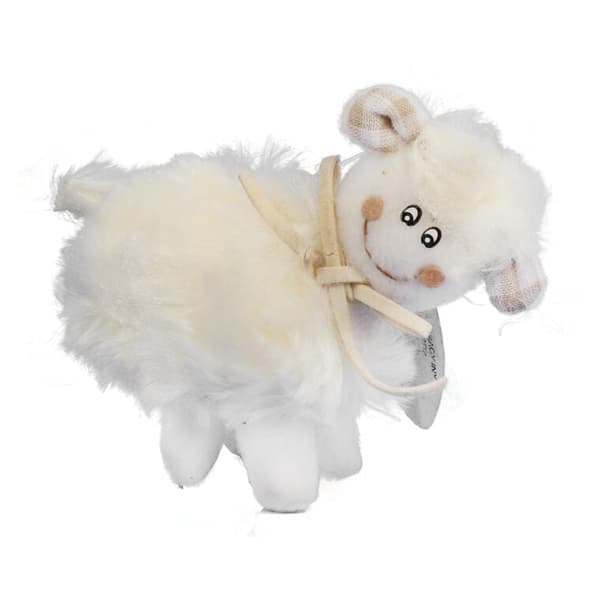 Plyschlammfigur med rosett 10 cm