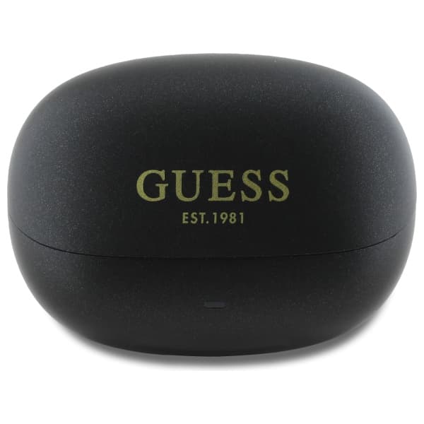 Guess Capsule TWS Bluetooth-hovedtelefoner med trykt logo + dockingstation, sort