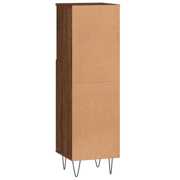 vidaXL badeværelsesskab brunt egetræ 30x30x100 cm