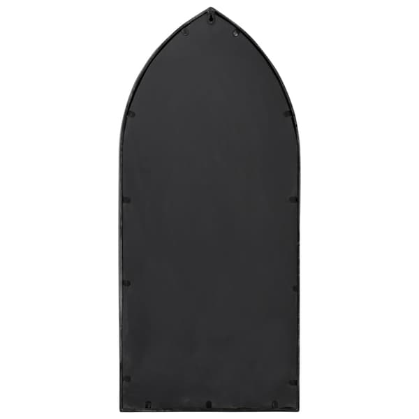 vidaXL Trädgårdsspegel, svart, 100x45 cm, järn