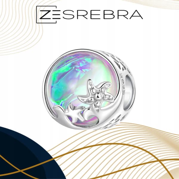 Charms ocean sølv 925 opal perle søstjerne hav charms pr S925