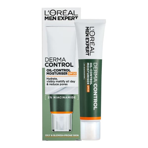 Loreal Men Expert Derma Control Återfuktande Ansiktskräm för Män SPF30 40ml