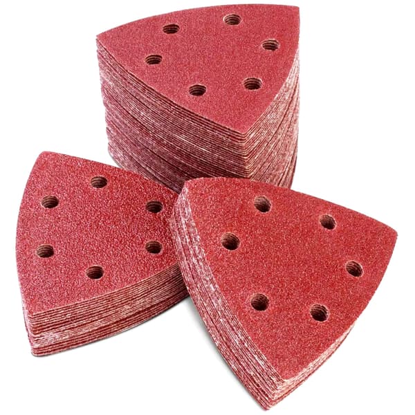 Delta kardborreslippapper 93x93 för trä, plast, färg, formatset