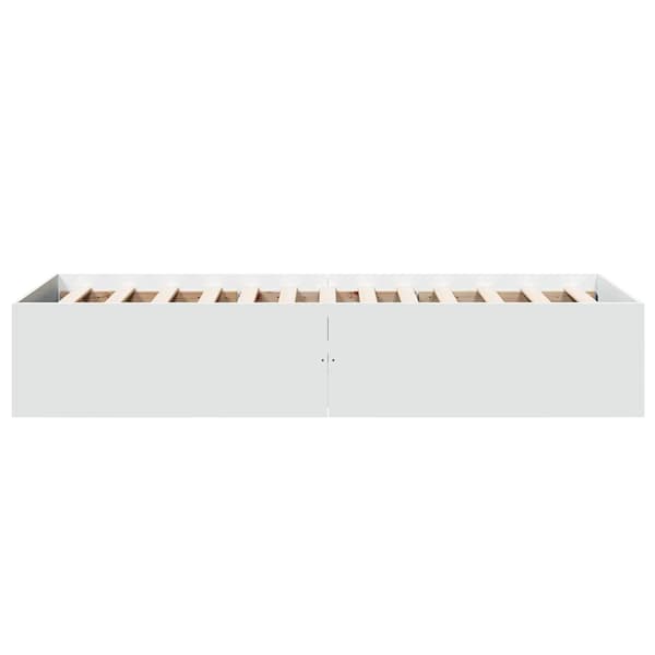 vidaXL Sängram vit 75x190 cm träbaserat material