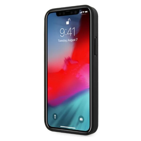 Mercedes Læderetui med Stjernemønster til iPhone 12 Pro Max, Sort