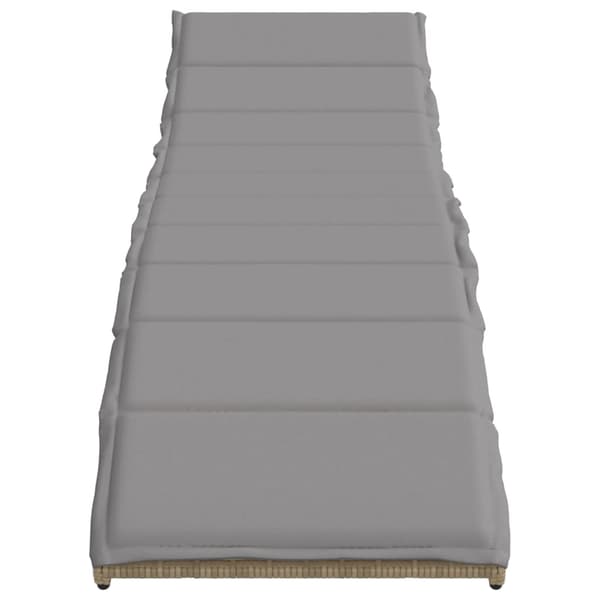 vidaXL Solstolar med bord, set om 2, beige, polyrotting
