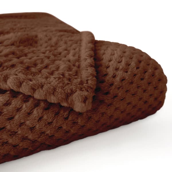 Tæppe 150x200 jacquard lys chokoladefarvet