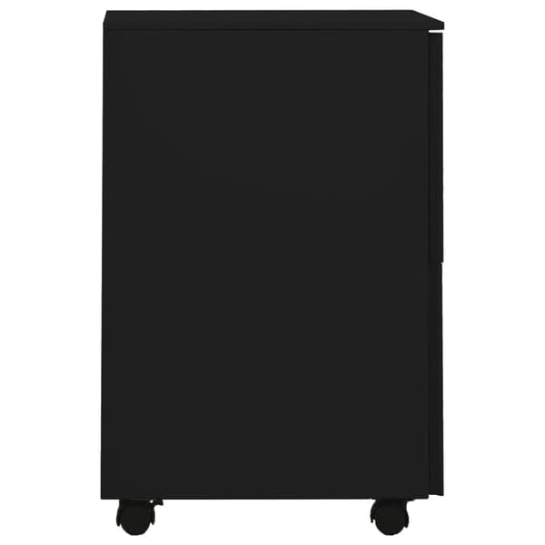 vidaXL mobilt arkivskab sort 39x45x67 cm stål
