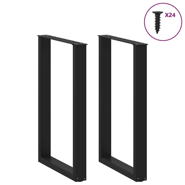 vidaXL sofabordsben, 2 stk., sort, 60x(90-91) cm, stål