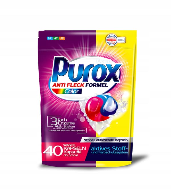Purox Color vaskemiddelkapsler 40 stk.