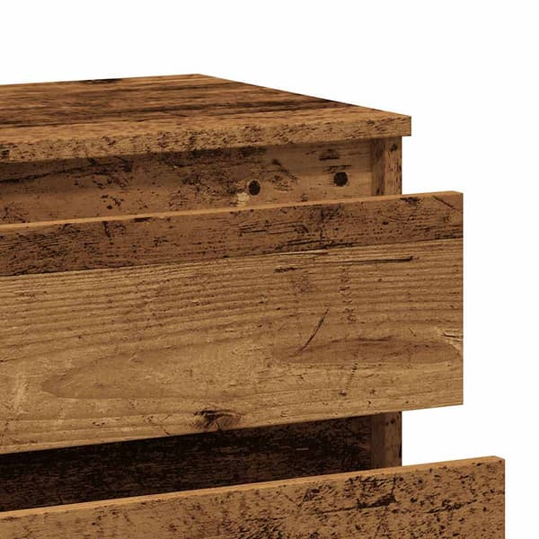 vidaXL kommode, antik træ, 60x35x70 cm, træbaseret materiale