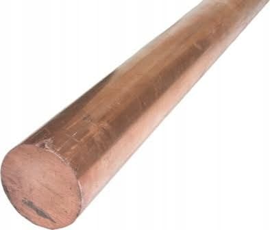 Kopparstång, koppar, diameter 35, längd 10 cm