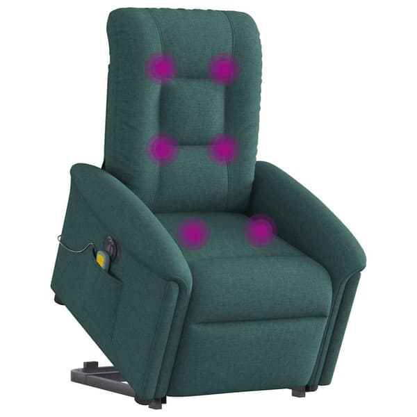 vidaXL Elektrisk lyftande massagefåtölj grön
