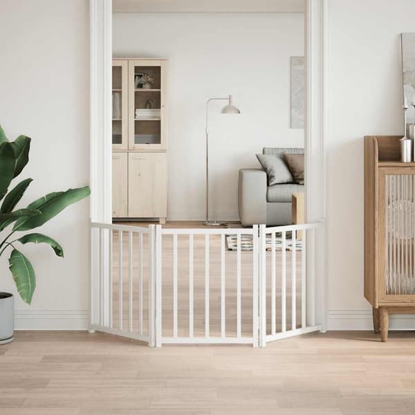 vidaXL foldbart sikkerhedsgitter til hunde, 3 paneler, 150 cm