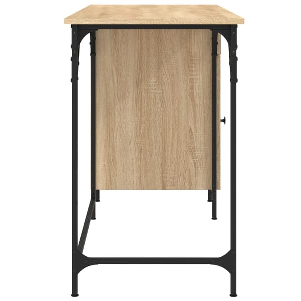 vidaXL computerbord, Sonoma eg, 131x48x75 cm