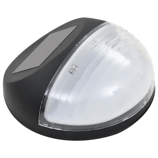 vidaXL solcelledrevne LED-væglamper til haven, 24 stk., runde, sorte