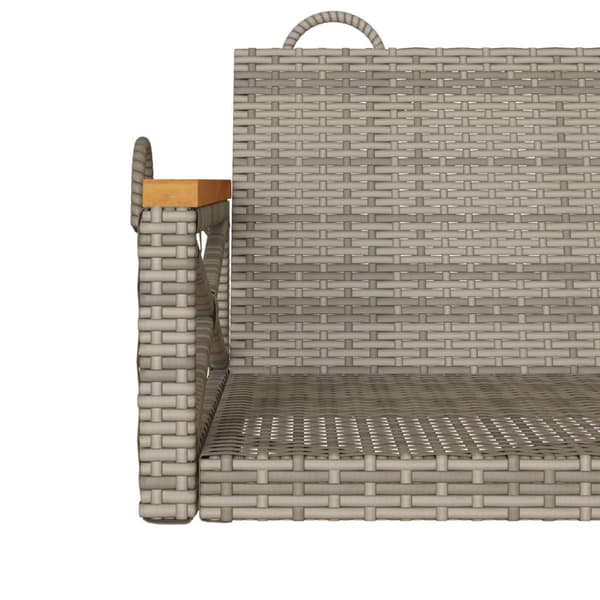 vidaXL Keinutuoli, harmaa, 109x62x40 cm, polyrottinki