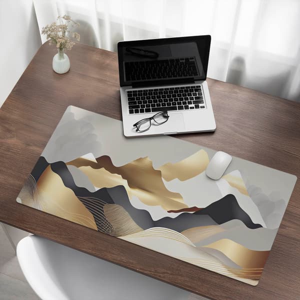 Slitstærk glat skrivebordsmåtte Mountain Abstraction 100x50 cm