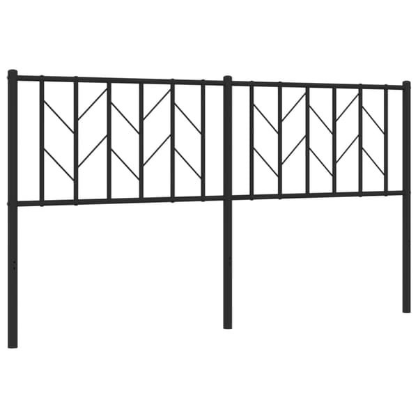 vidaXL metalsengegavl sort 160 cm