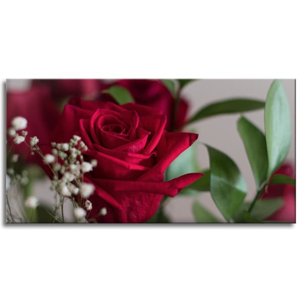 Canvastavla Botaniska Röda Rosor 120x60 cm