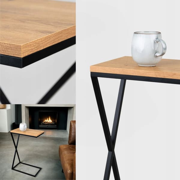 Your Loft Design sidebord sort træ Monte 40x25x60