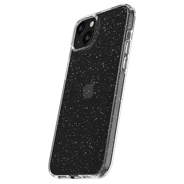 Spigen Liquid Crystal Glitter Cover til iPhone 15 Plus, Klar med Glitter