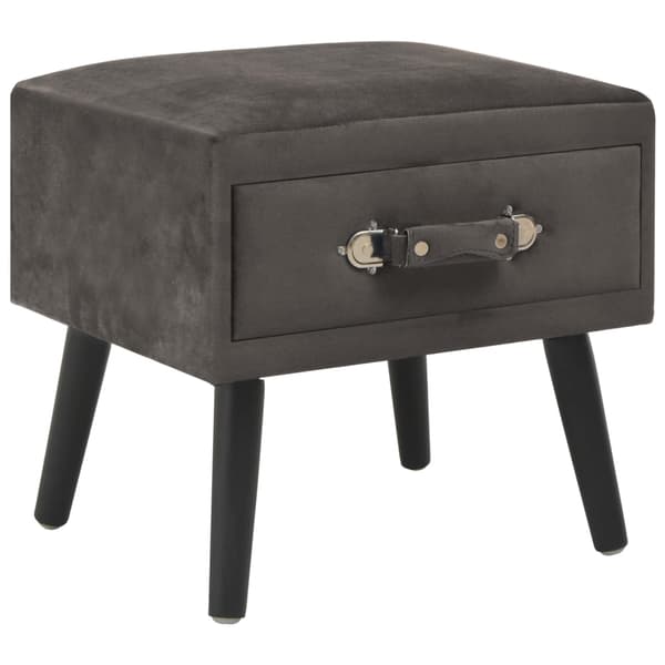 vidaXL Sängbord, set om 2, grå, 40x35x40 cm, sammet