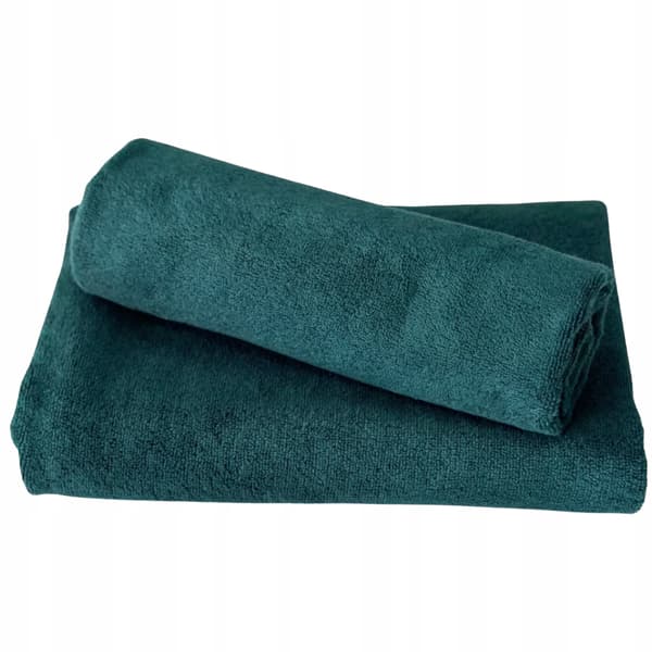 Badhandduksset 2x bomull 100% grönt set 70x140 50x90 cm