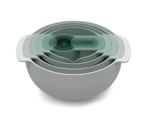 Nest 9 Plus skål- och mätkoppset, Sage / Joseph Joseph
