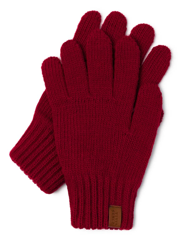 Vivisence 7014R Vinröda UNI Stickade Handskar