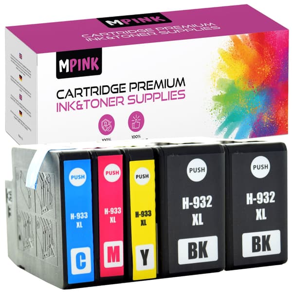 5x BLÆK til HP GP-H933XL CMYKK