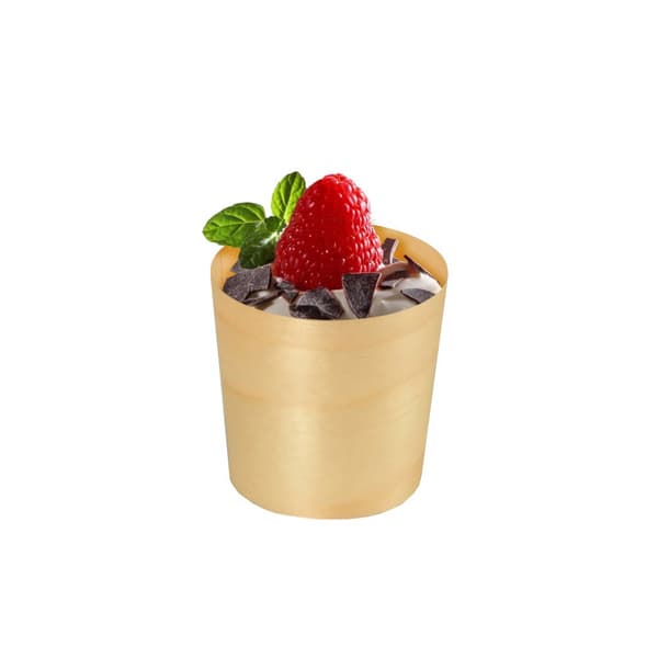 Fingerfoodkopp, diameter 4,5 cm, träkopp, 50 st.