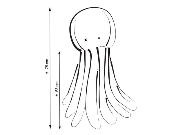 Suuri pehmolelu Octopus XXL - harmaa