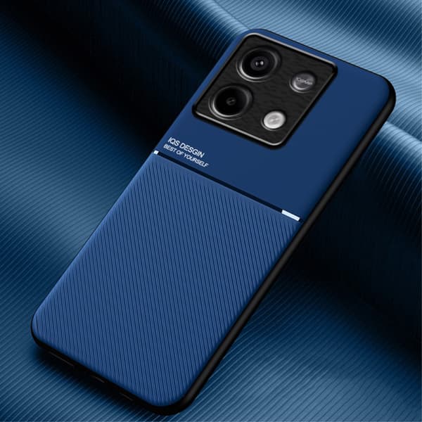Fodral för Xiaomi Redmi Note 13 5G, med magnetisk hållarplatta, blå