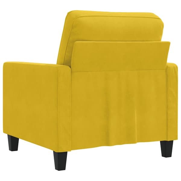 vidaXL Fåtölj, Gul, 60 cm, Klädd i sammet