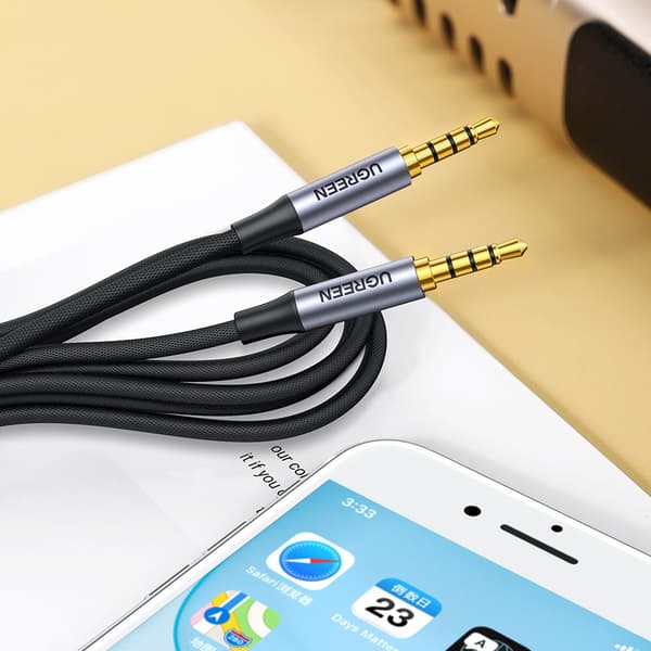 AUX lydkabel ministik 3,5 mm han 3m sort
