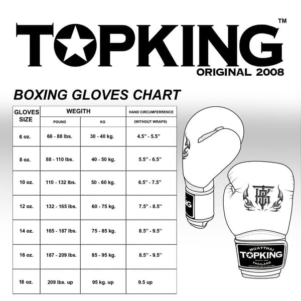Top King X Puck Muay Thai Boxningshandskar Röda 14OZ