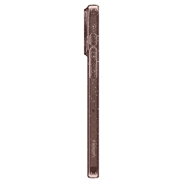 Flydende Krystal Glitter iPhone 15 Pro Max Etui - Lyserød Gennemsigtig