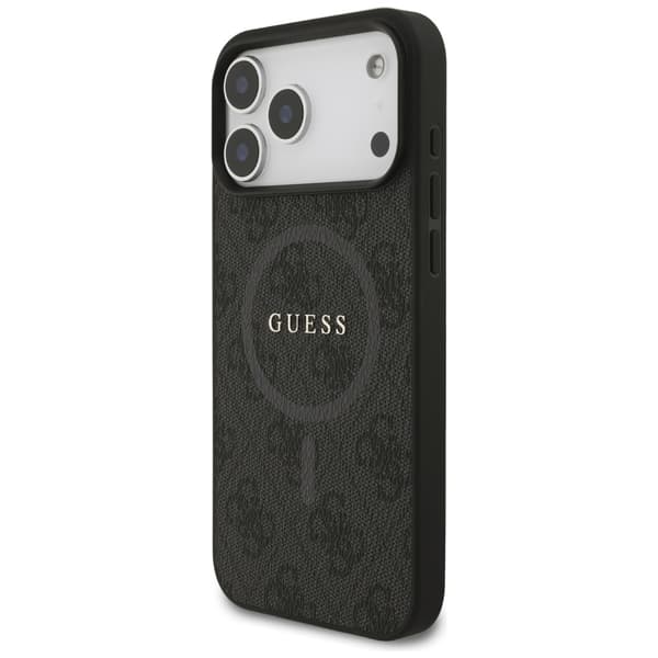 Guess 4G Ring Classic Logo MagSafe-etui til iPhone 17 Pro Max, sort