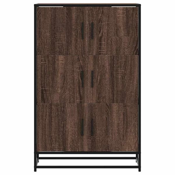 vidaXL højskab brunt egetræ 68x35x106,5 cm