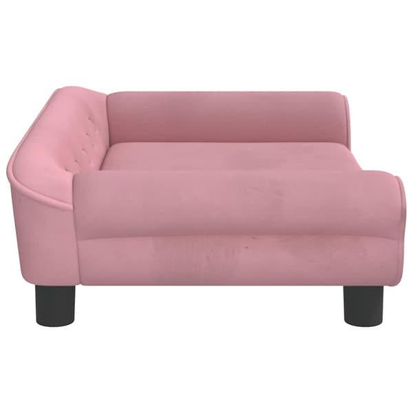 vidaXL børnesofa, lyserød, 70x45x26 cm, fløjl