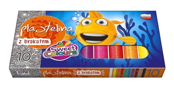 Glitterplasticine 10 farver
