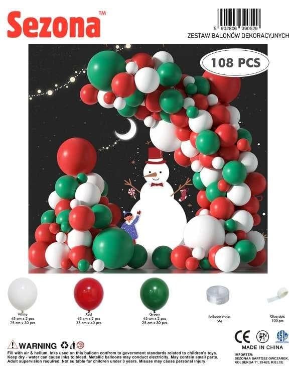 Juleballoner 108 stk.