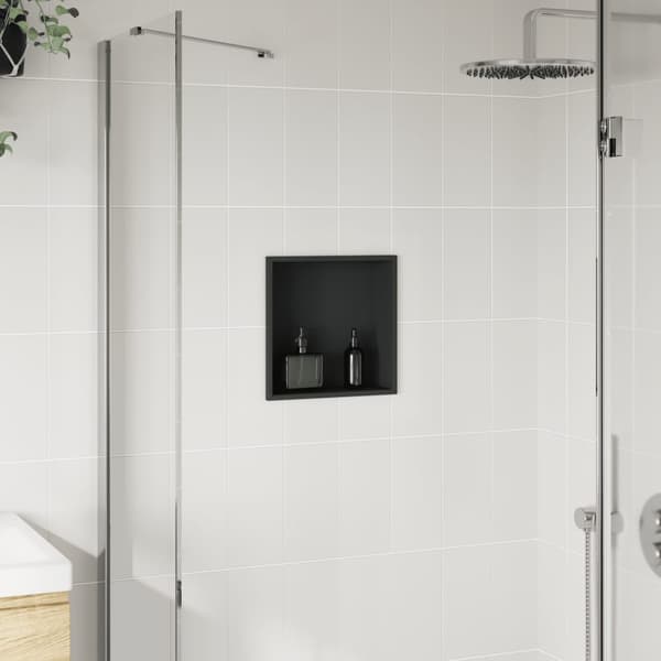 vidaXL brusekabine mat sort 32x32x9 cm rustfrit stål